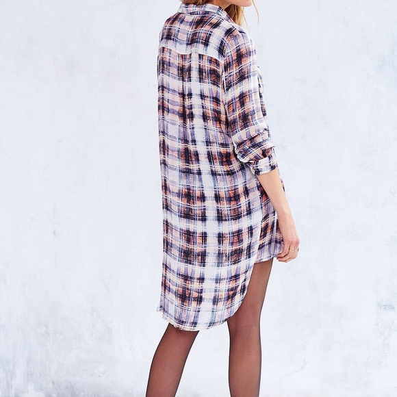 Urban Outfitters Flannel Print Tunic Top - Picture 4 of 7